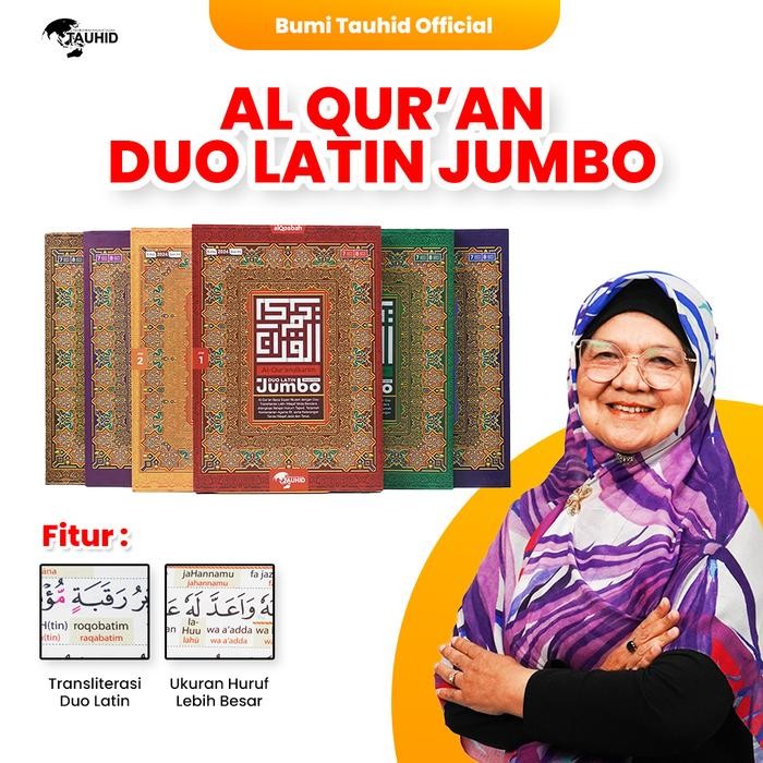 DISKON Al Quran Duo Latin Jumbo A4 Paket Box Isi 6 Jilid AlQuran 30 juz Lengkap terjemah dan latin