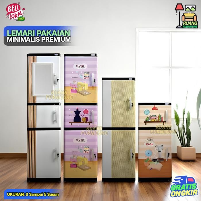 Lemari Pakaian Minimalis Naiba Nacase Nandos Nacase Round Lemari Swing Minimalis dengan Cermin