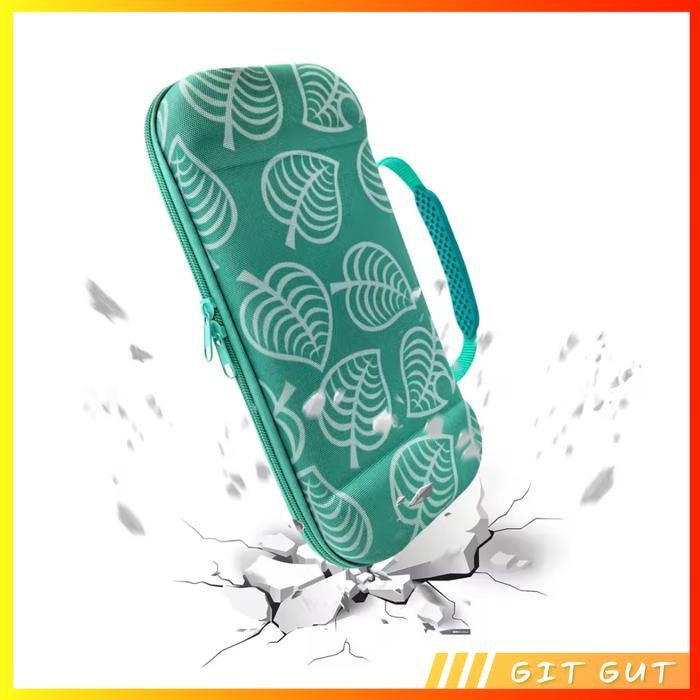 Nintendo Switch 2 NSW 2 Animal Crossing Leaf Pattern Storage Travel Case Bag Tas