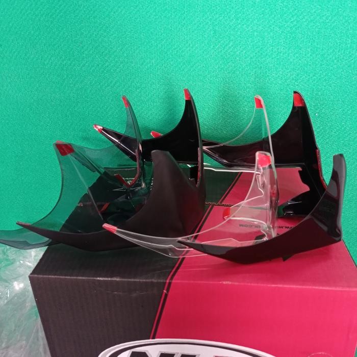 Spoiler 3D Kyt R10 Smoke - Hitam Doff - Clear - Light Smoke