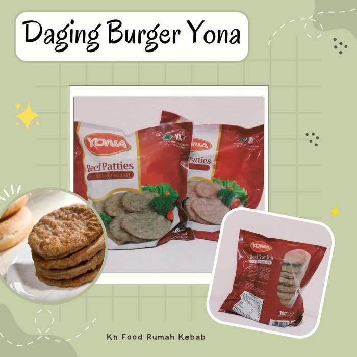 

Pilihan- Daging Burger Beef Yona 1 Pack - Daging Burger Yona 1 Pack Isi 10 Pcs