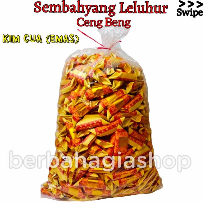 Kertas Sembahyang Leluhur Kim Cua Emas Gun Cua Perak Lipat 1 Karung