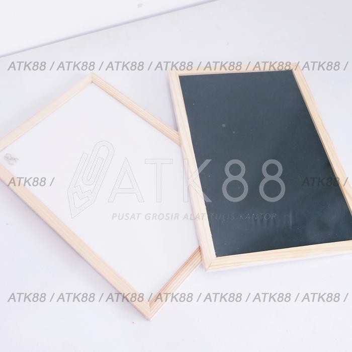 

Mini Blackboard + Whiteboard 15 x 10 cm 2 Muka - Premium Papan Tulis
