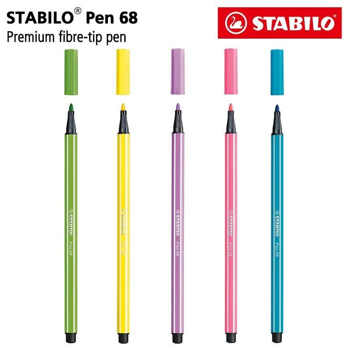 

STABILO Set 5 - Pen 68 Candy Color / Highlighter Marker Pen / Paket 5 pcs / Warna Pastel