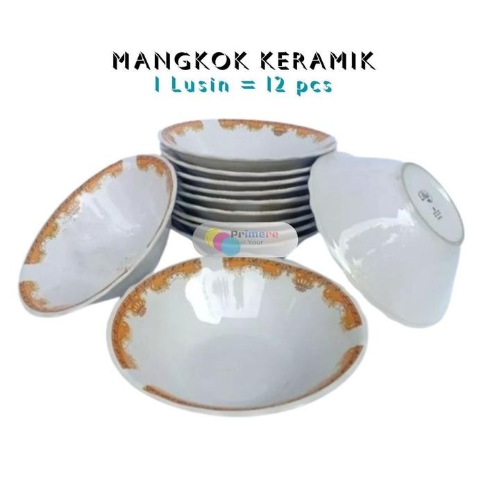 Mangkok Keramik Lusinan 12 Termurah / Mangkok Kramik Aesthetic Besar