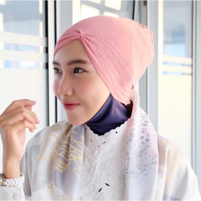 Ciput Kerut Rajut Knit Inner Jilbab Kerudung Topi