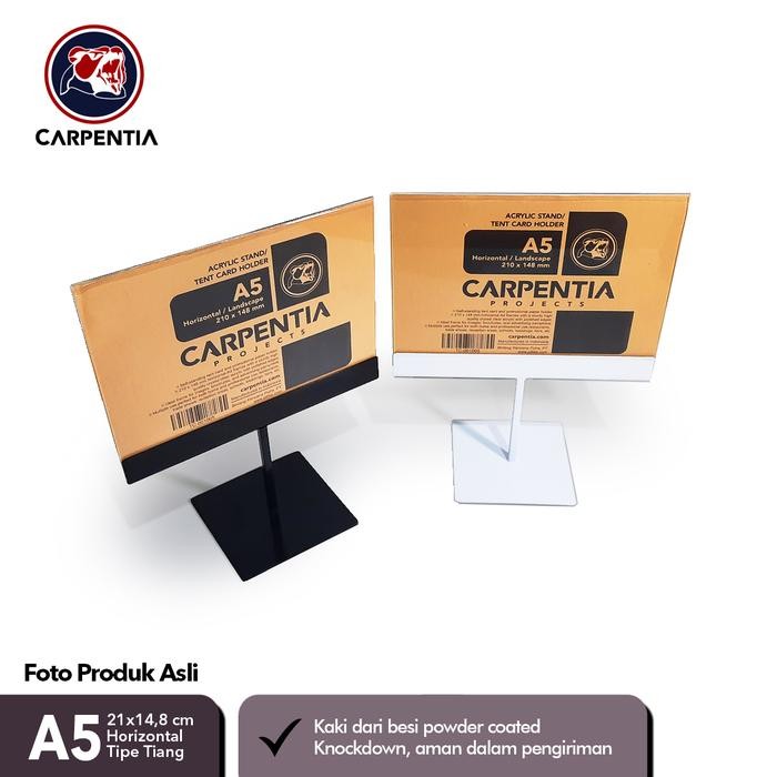

Carpentia Stand Acrylic Kaki Besi /Tiang A5 Horizontal 21x14,8cm /Tent