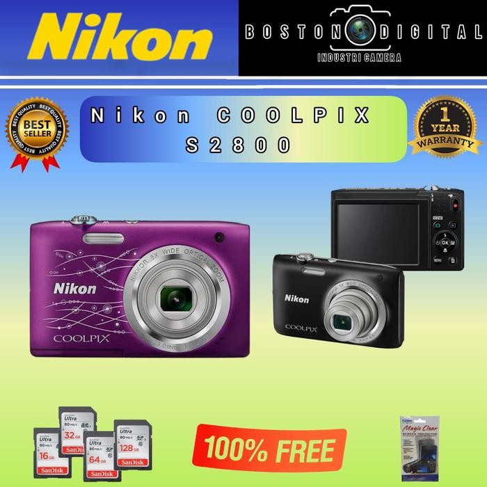 KAMERA NIKON COOLPIX S2800 / KAMERA POCKET NIKON COOLPIX S2800 / S2800 Lens Shopeseler