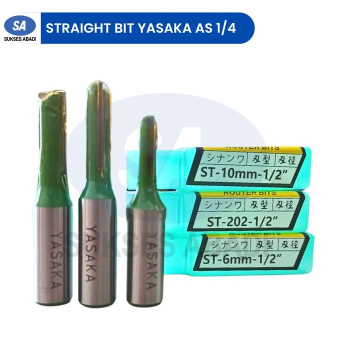 Yasaka St-6/8/10 Mata Router Profil Lurus Besar Shank 1/2"
