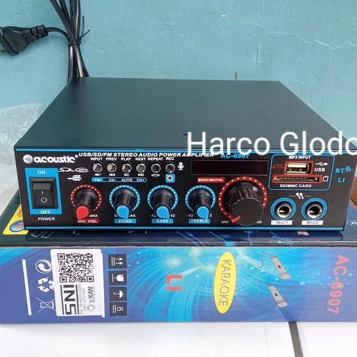 Amplifier Karaoke Acoustic Ac-6907 Li Bluetooth Usb Sd