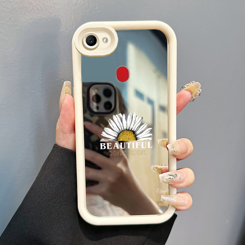 Casing Hp OPPO F5 F7 F5 Youth Case Casing Tiga Daisy pola Kesing HP Cesing cermin Kasing Silikon Sof