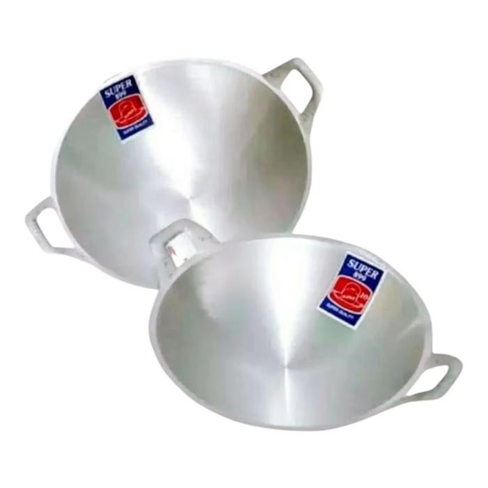 Super Penggorengan Alumunium Jadul Ukuran Kecil No 10 Wajan Kuwali Enamel dengan Desain Klasik