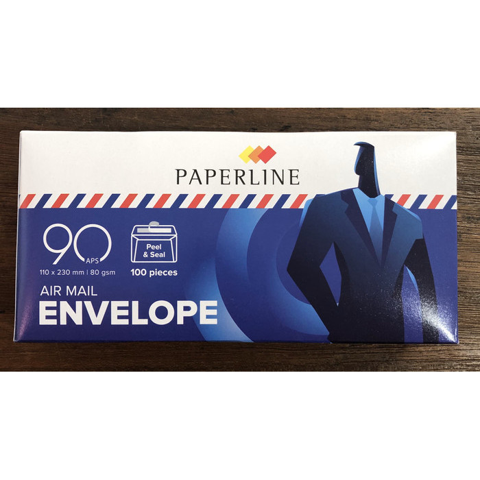 

AMPLOP PAPERLINE 90 AIRMAIL ( PEEL & SEAL ) KODE 1055