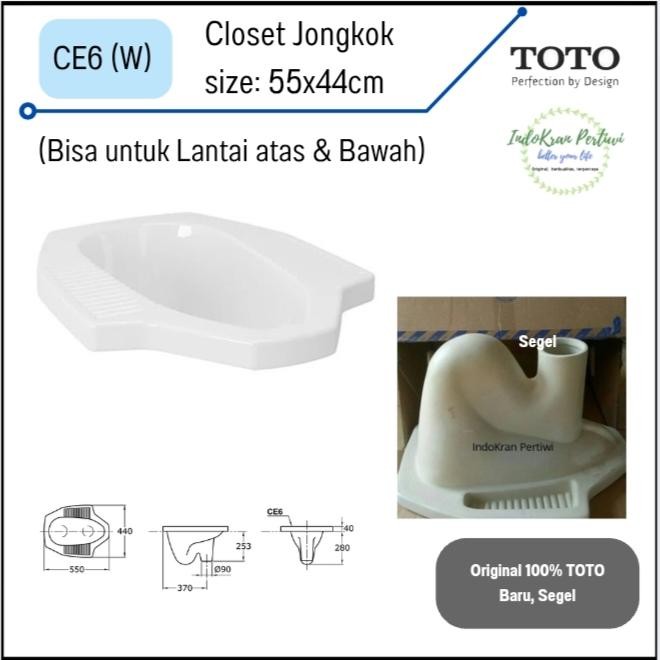 Terbaik Closet Jongkok Toto Ce6 Putih 100% Ori