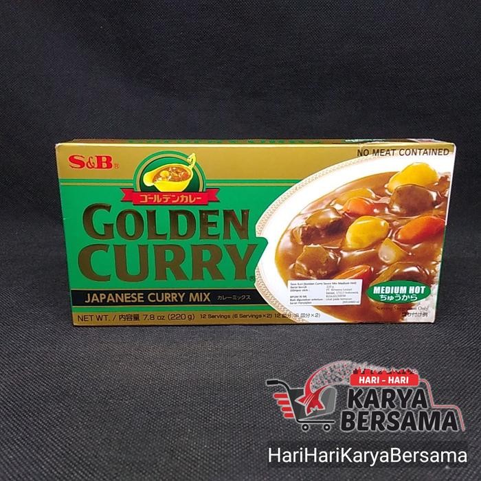 

TERLARIS BUMBU MASAK S&B GOLDEN CURRY SAUCE MIX MEDIUM HOT 220GR READY STOCK