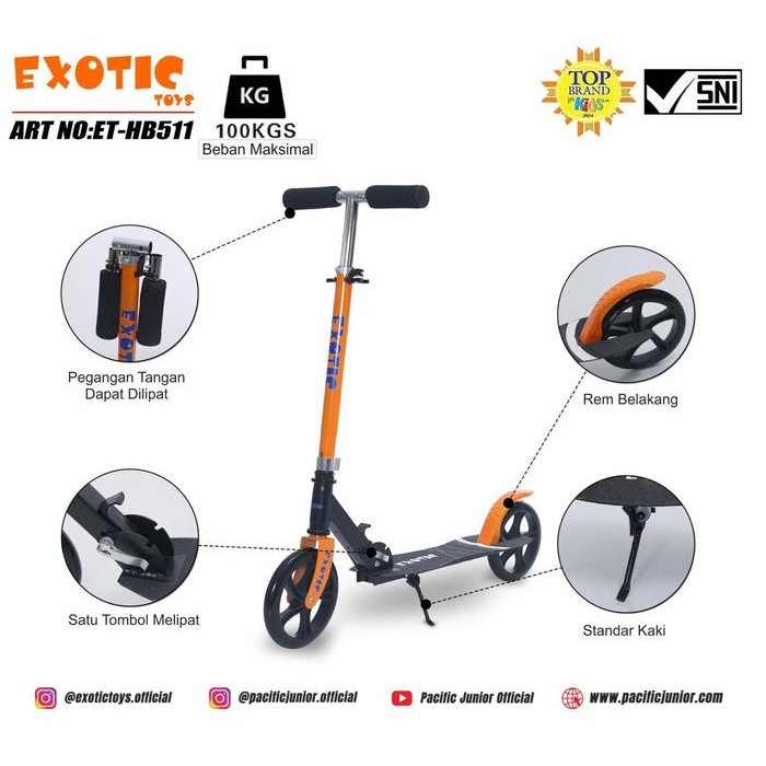 Scuter /Otoped Exotic ET-HB-511 Bisa Untuk Dewasa