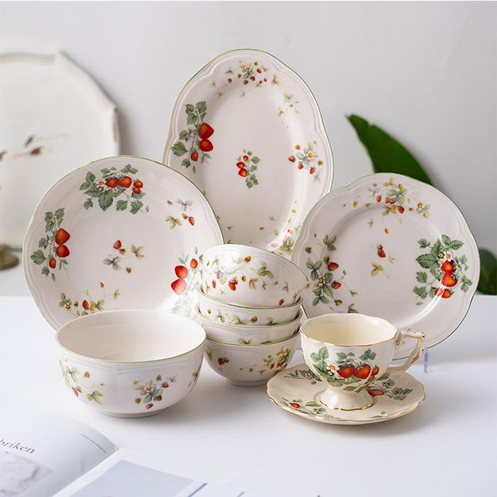 Lourdes Tea Pot Set / Teko Cangkir Teh Kerak Eropa Cantik Aesthetic