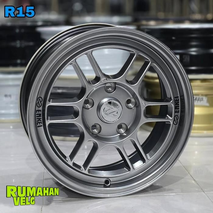 Terlaris Velg Mobil Racing R15 Enkei Rpf1 Pcd 5X114,3 Lebar 7Velg Ring 15 Untuk Mobil Innova Reborn