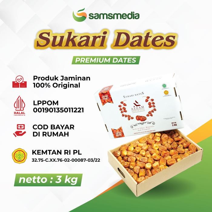 

Pilihan- Kurma Sukari 3Kg Amira Sukkari Basah Sukary Kualitas Premium