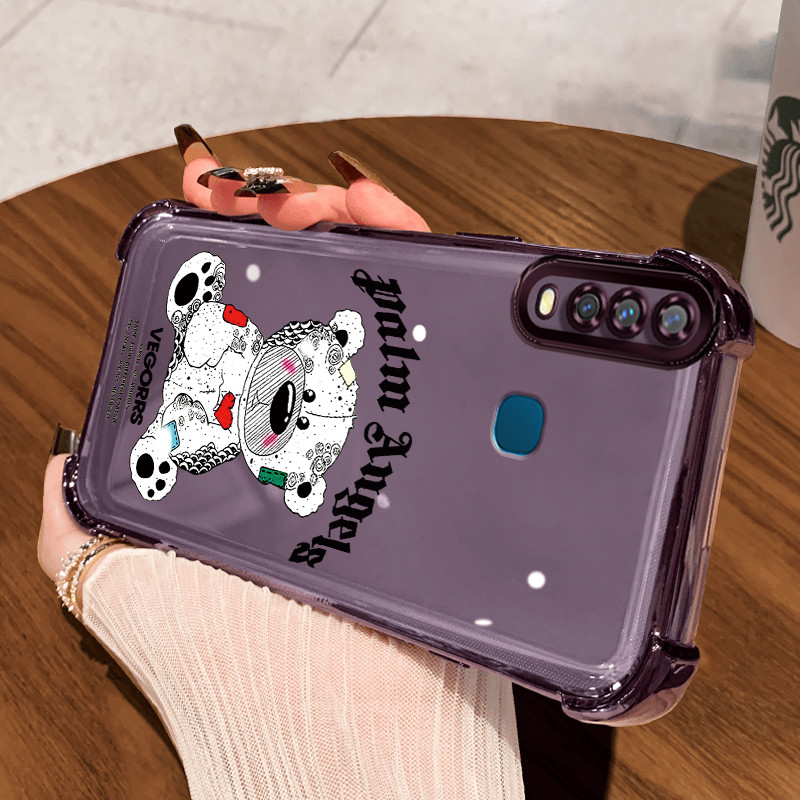 Casing Hp untuk VIVO Y17 Y15 Y12 Y3 Y3s 2020 Y12i Case Casing Beruang yang rusak HP pola Kesing Kasi