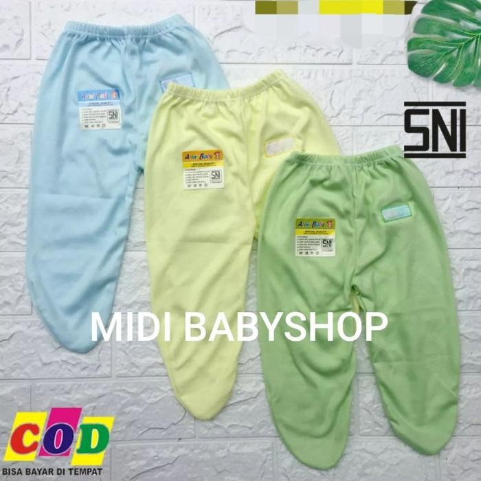 Libby Baby Kids - 1 Lusin/12 Pcs Celana Buntung Bayi / Celana Panjang Bayi Tutup Kaki