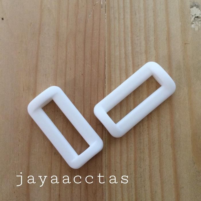 Pilihan- Ring Kotak Tas 2.5 Cm Plastik Buckle Pp Putih