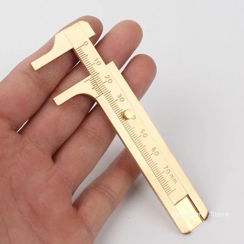 

80/100Mm Mini Brass Sliding Ruler Double Scales Metal Vernier Caliper Gauge Micrometer Precision