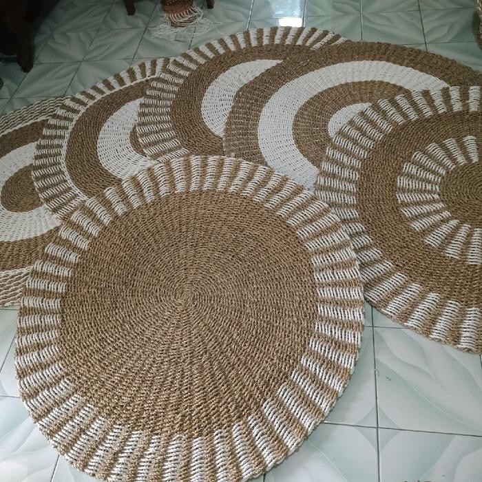 KARPET SEAGRASS/RUG AESTHETIC/ALAS PRODUK /KARPET BULAT/KARPET TERMURAH TERLENGKAP/ BISA REQUEST