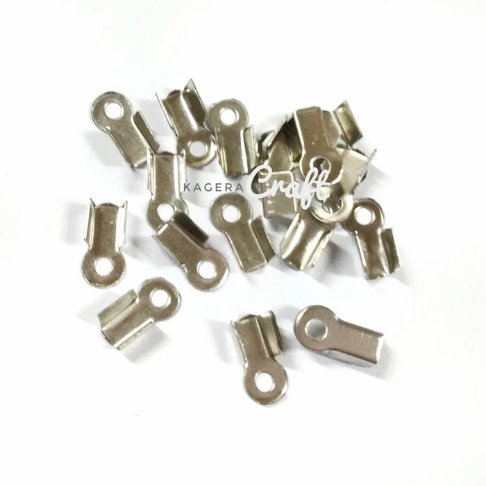 

New Klep Penjepit Tali Kalung/Gelang Polos Silver KT22