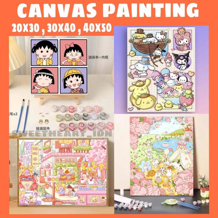 

Canvas Painting Set 30 X 30 Cm By Number / Melukis Dengan Angka