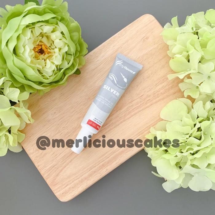 

Stok Baru My Flavor Silver Glitter Piping Gel Tulisan Cake Kue 40 Gram