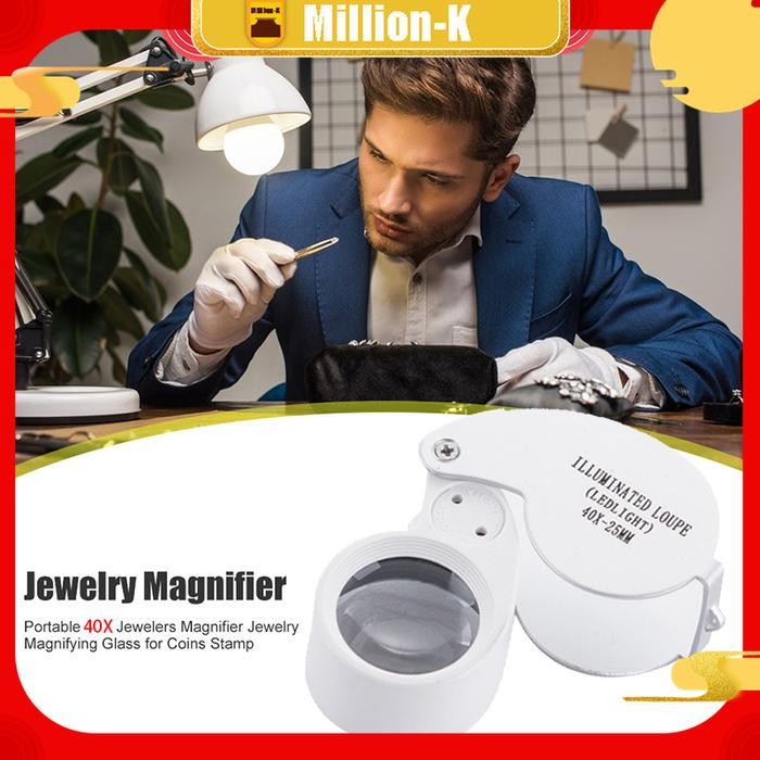 

SALE Kaca Pembesar Perhiasan Pembesar 40X Ukuran Saku