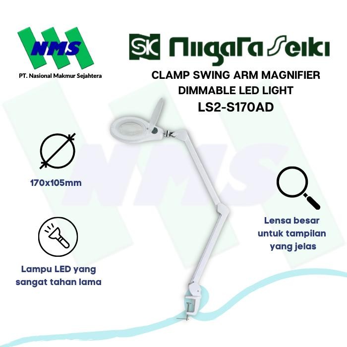 

SALE Kaca Pembesar Niigata Seiki LS2-S170AD Clamp Arm Magnifier LED Light