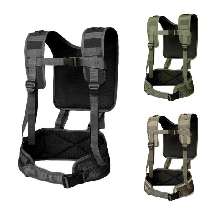Tactical H-Harness Waist Battle Belt Suspenders Hunting Molle Vest g6