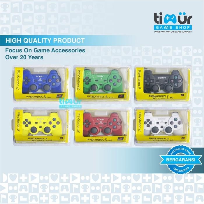 Pilihan- Stick Stik Ps2 Wireless Warna Merah Biru Putih Kuning Hijau Hitam