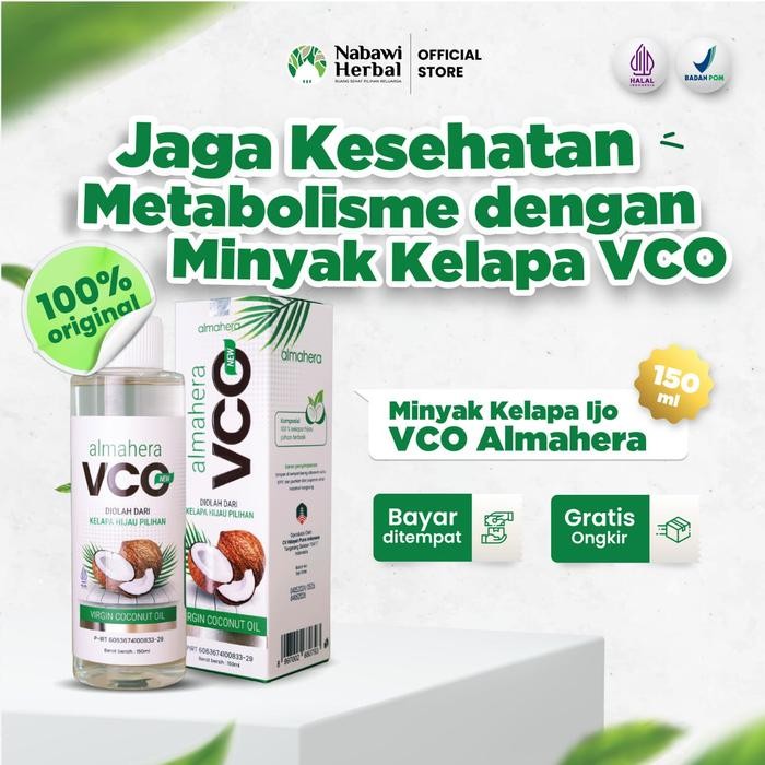 

ASLI ALMAHERA - Minyak Kelapa Ijo VCO Coconut Oil Premium 150ml READY STOCK