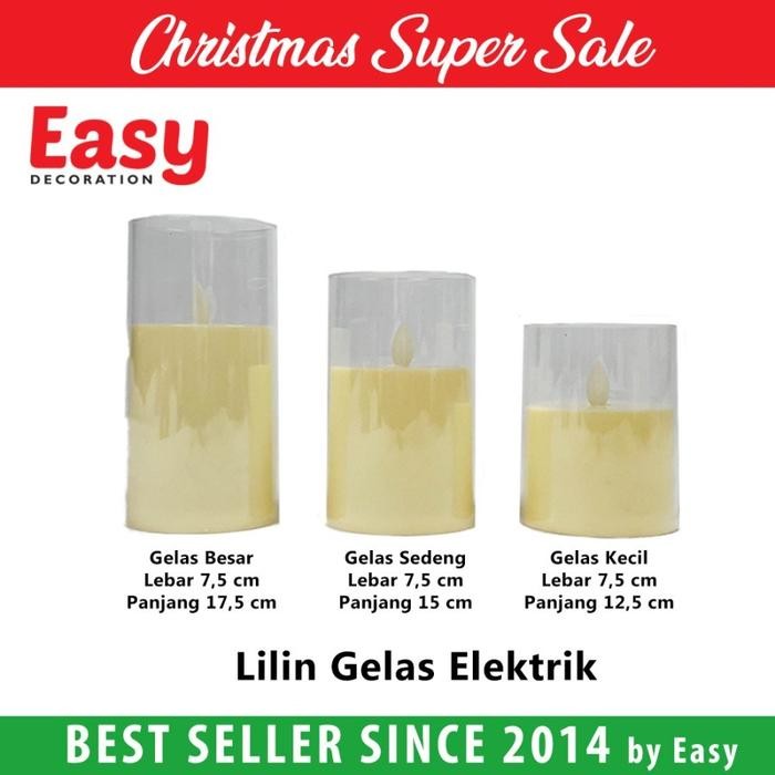 Lilin Gelas Led Elektrik Goyang/Electric