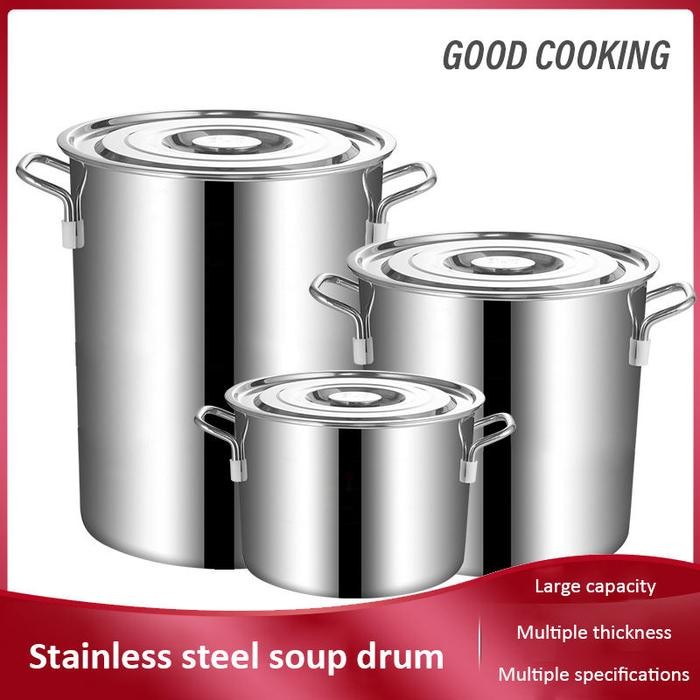 ES Dandang Stainless Stockpot Panci Jumbo Panci Baso Serbaguna