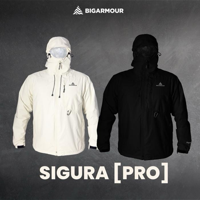 Jaket Outdoor Bigarmour Sigura [Pro] Anti Air Waterproof Windproof Tahan Angin Dan Air