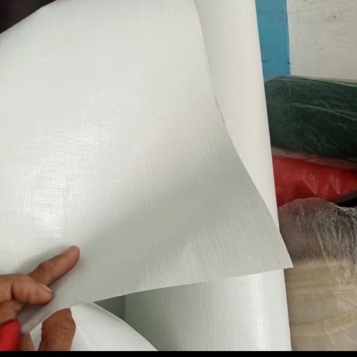 Atap tenda kerucut 6x6 bahan terpal a12 warna putih