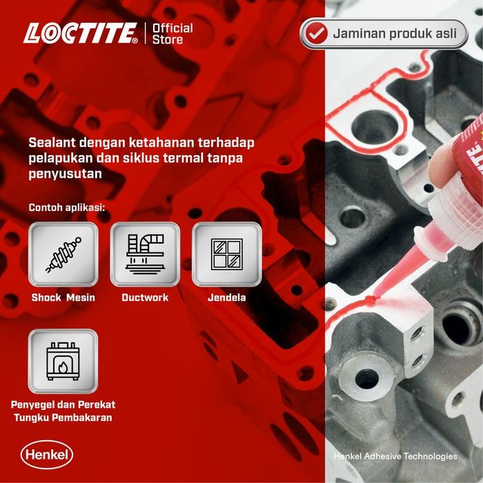 HENKEL LOCTITE SI 595 SILICONE GASKET SEALANT LEM SILIKON BENING 300ML