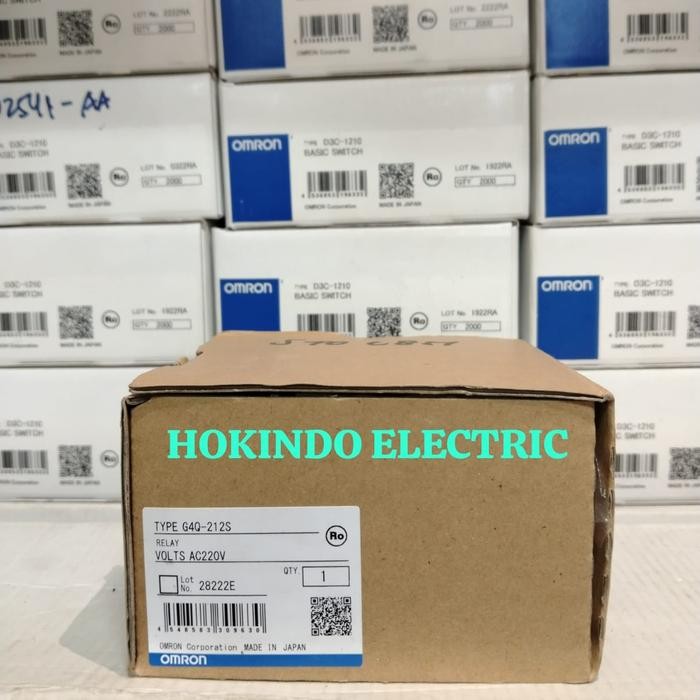 Promo Relay Omron G4Q-212S 220V Ac / Relay Omron G4Q 212S Ac220V 8 Kaki Asli Terlariss 