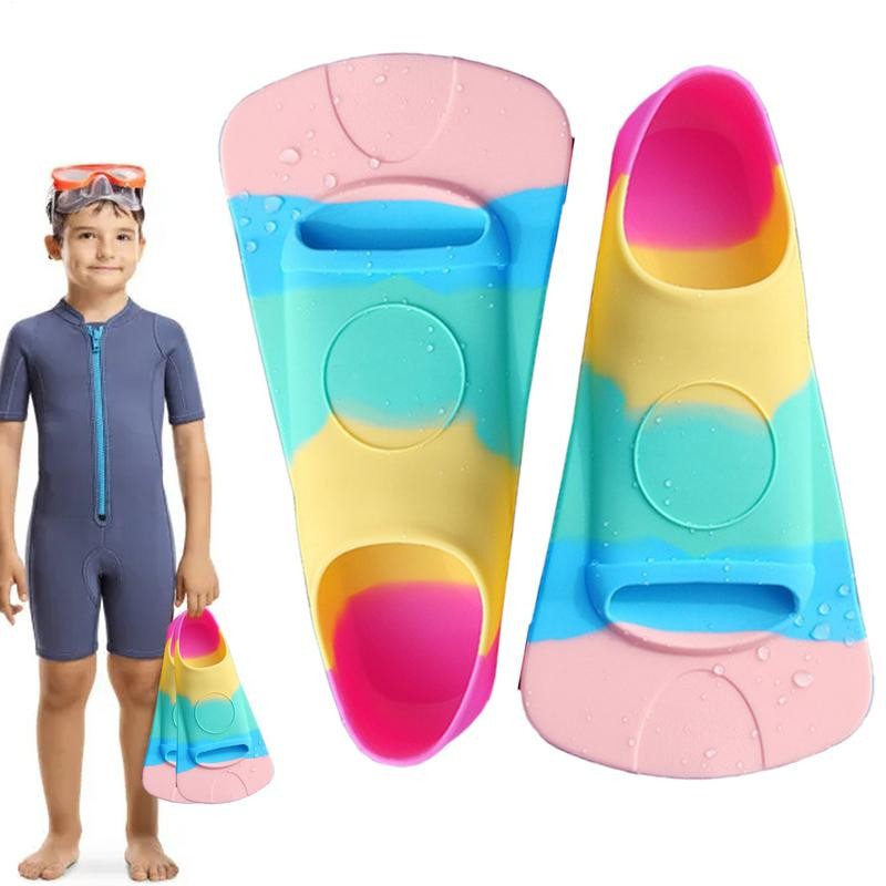 Kids Swim Fins Silicone Kids Fins Food-Grade Swim Flippers Professional Multi-purpose Swimming