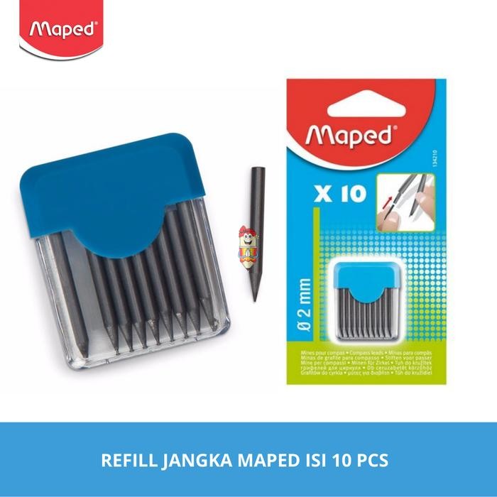 Refill Pensil Jangka Maped / Isi Pensil / Maped Lead Compass 10 pcs