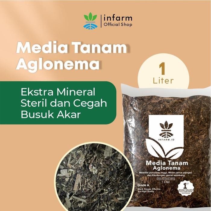 Terlaris INFARM - Media Tanam Aglonema 1L Media Tanam Premium Fermentasi Sayur Tanah Tanaman Kaya