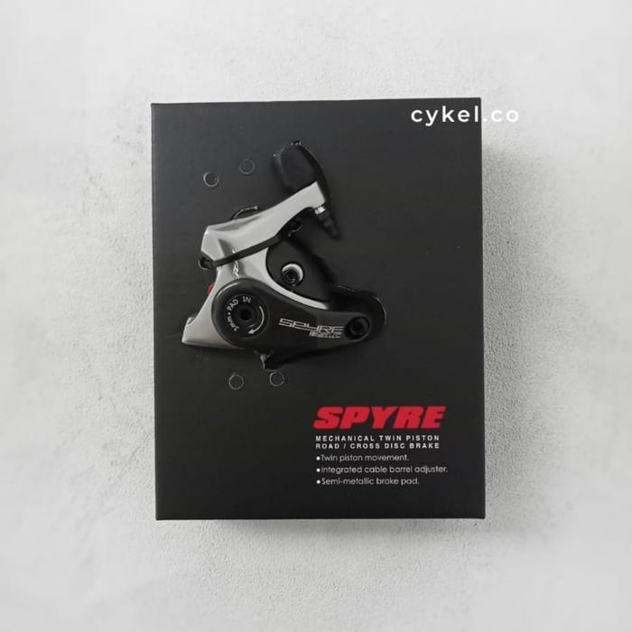 TRP SPYRE SLC MECHANICAL DISC BRAKE CALIPER FLAT MOUNT GREY ROAD CROSS