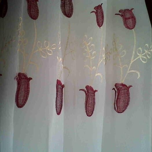 TERLARIS Vitrase Sifon Bordir - Gorden Vitrase - Vitrase import - Vitras jendel READY STOCK