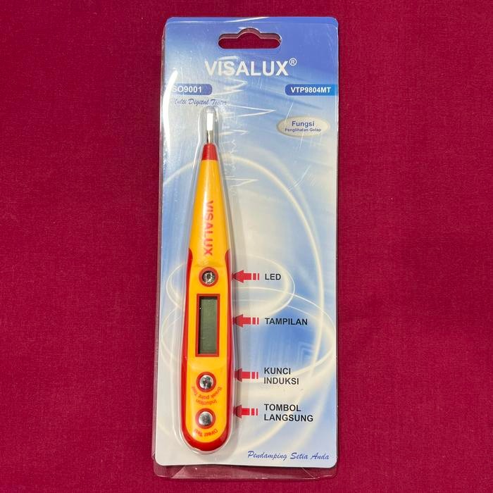Terlaris VTP9804MT Obeng Tespen Test Pen Digital Volt 12-250V AC DC Visalux SALE