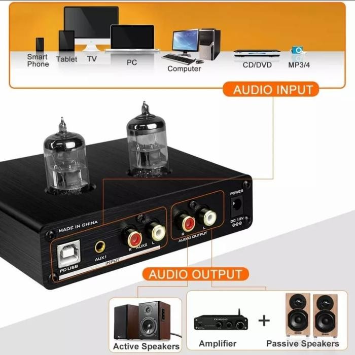 FX-AUDIO TUBE-06 VACUUM PRE-AMPLIFIER HIFI AUDIO TUBE 6N3 WITH USB-DAC