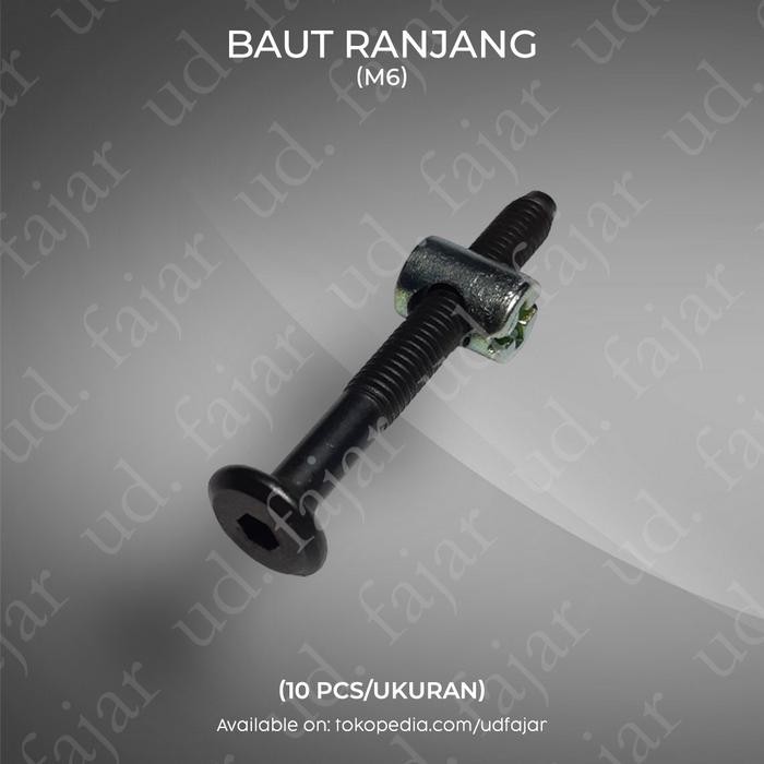 Baut Mur Ranjang / JCBC / Knockdown / Furniture / Furnitur - M6 Kunci L 4